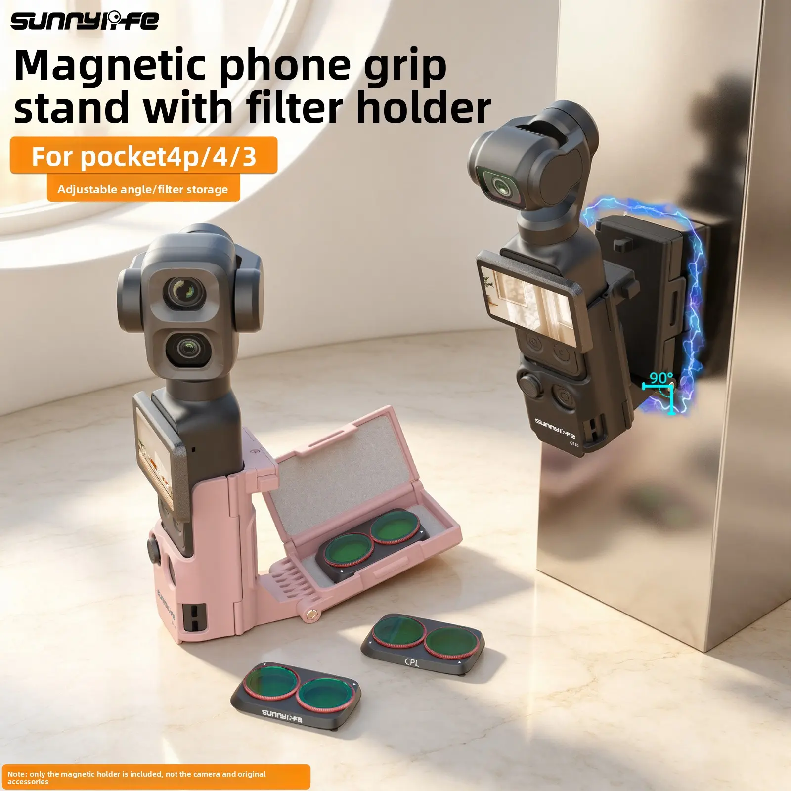 Sunnylife Pocket 4P/4/3 Handheld Magnetic Mount with Adjustable Base Portable Photography Accessory
