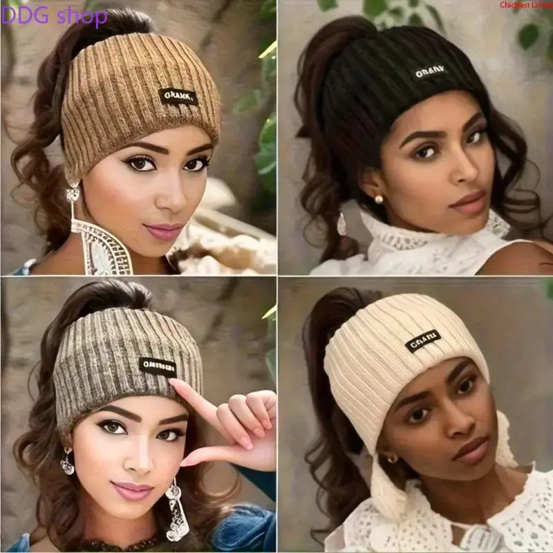 GRANK 4pcs/Set Female Plain Soft Stretchy Headbands - Winter Sports Ear Warmers with Comfort Fit, Elegant Solid Color Hair Accessories for Cold Weather, Casual & Formal Wear, Daily