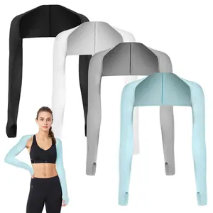 4/6 Pieces Ice Silk Compression Arm Sleeves Set, UV Protection Cooling Sun Shield for Golf, Running, Summer Sports Wear, One-Size