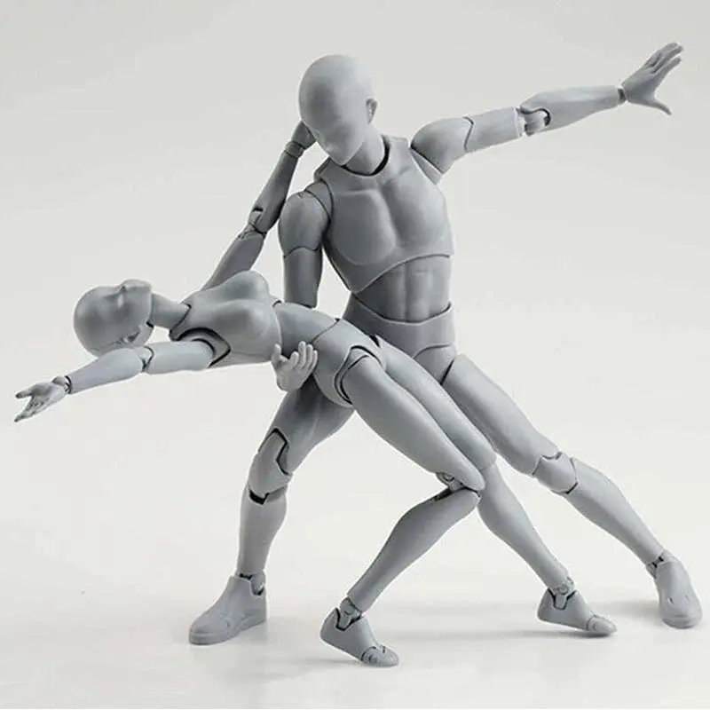 Body Kun Body Chan Drawing Toy Doll Male Female Set PVC Movable Action Figure Model For Artist Art Model Figure without box