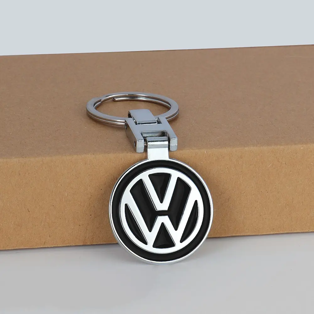 Metal Car Badges Keychain Keyring Keys Holder Auto Accessories For Volkswagen VW Golf 4motion MTM Blue Motion Polo Scirocco CADDY Beetle Passat Touareg Jetta Tiguan Touran TSI TDI R32 MK4 Car Key Chains