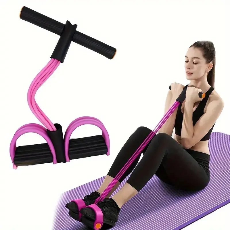 6-tube Stretch Yoga Pedal Drawstring, Fitness Equipment for Abdomen, Waist, Arms and Legs, Perfect for Home Fitness