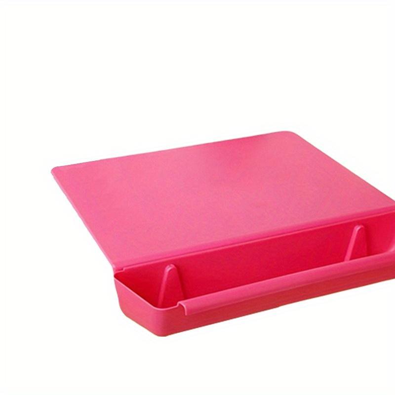 1pc LDQ 2-in-1 Non-Slip Cutting Board & Food Storage Container - Heavy-Duty Detachable Chopping Board with Slot-Compatible, Pink/Black Design for Indoor/ Kitchen, Camping, Picnic - Space-Saving Durable Kitchen Gadget, Kitchen Organizers And Storage