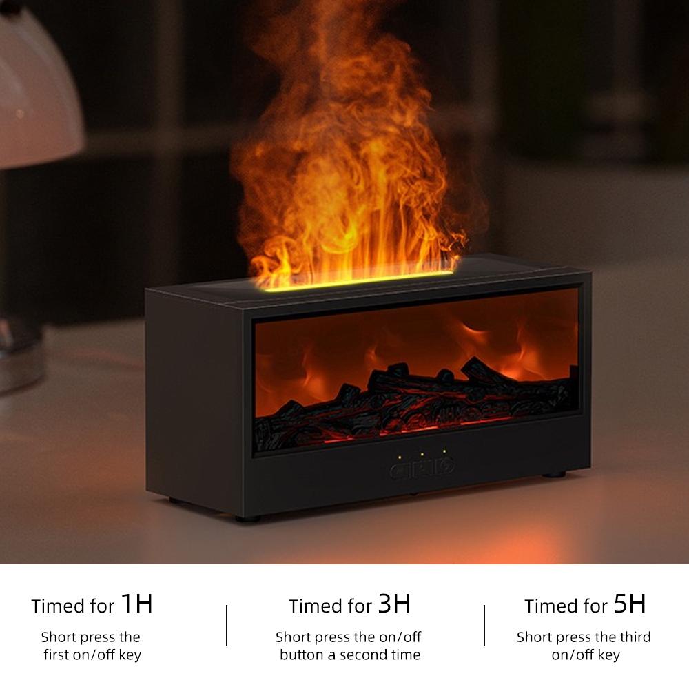 Desktop Fireplace with Atmosphere Light Portable Simulation Heater for Bedroom Home Office Decorations Creative Ornaments Eco-friendly PP Material Colorful LED Flame Aroma Diffuser Desktop Fireplace with Atmosphere Light Portable Simulation Heater for Bedroom Home Office Decorations Creative Ornaments Eco-friendly PP Material Colorful LED Flame Aroma Diffuser