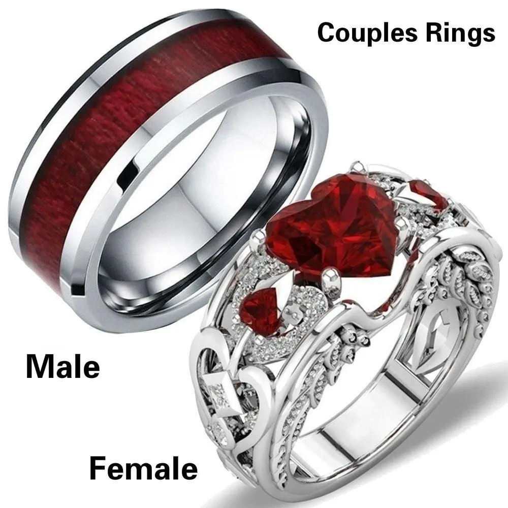 Generic Stainless Steel Heart Shape Diamond Zircon Women Fashion Trend Ring Ladies Jewelry Diamond Rings for Women Size 6 11 Mood Ring