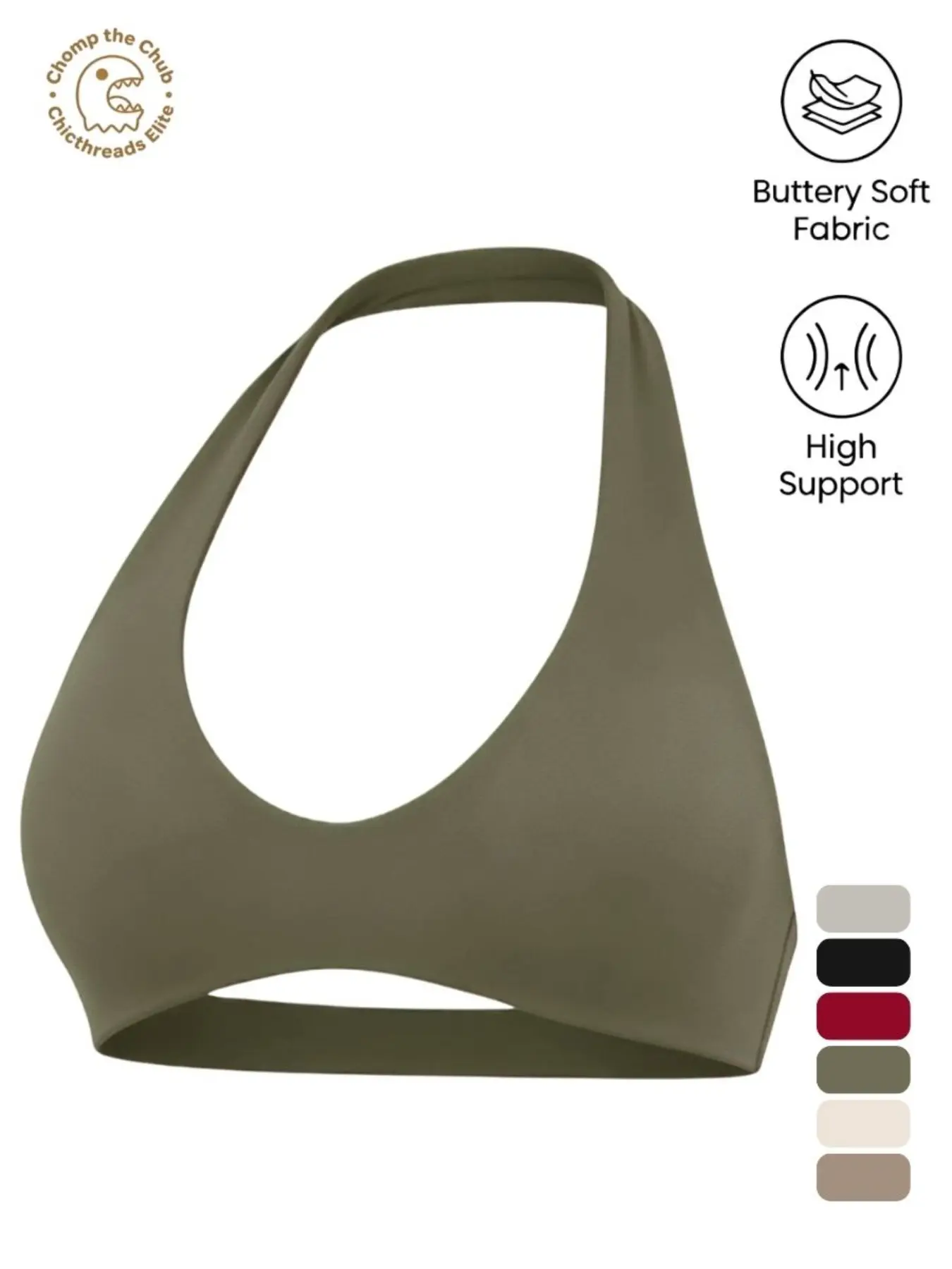 Women's Spring Summer Solid Cutout Halter Sports Bra, Buttery Soft High Support Slim Fit, Yoga Gym Loungewear Top