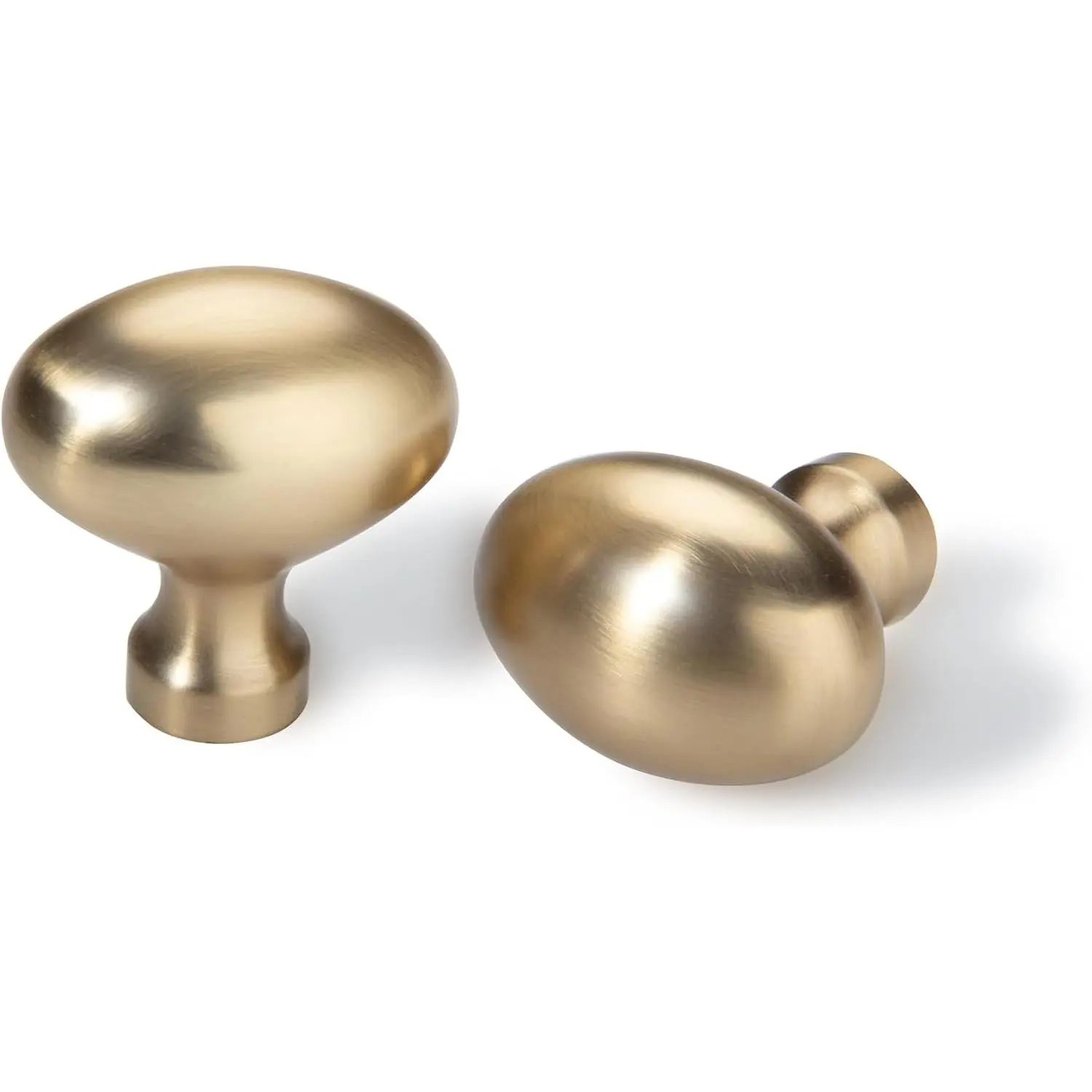 10 Pack Oval Single Hole Cabinet Knobs - Champagne Bronze Furniture Hardware Pulls for Kitchen Cabinets Bathroom Dresser BedroomGift