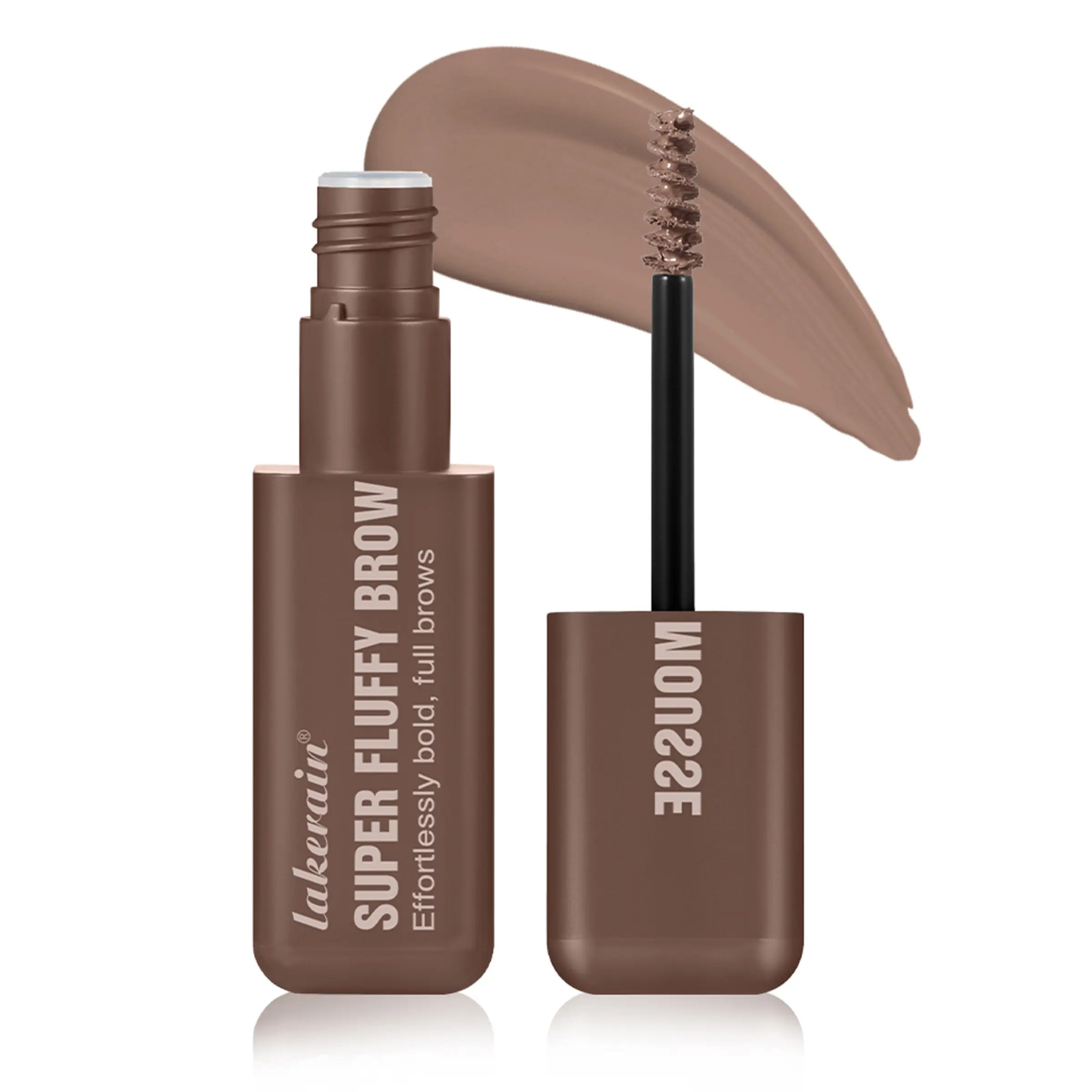 Lakerain Super Fluffy Brow Mousse Waterproof Tinted Eyebrow Gel Brow Styling Gel Long Lasting Natural Full Feathery Brow Tattoo Cream 4 Shades Soft Brown Black Brown Deep Brown Blonde Makeup