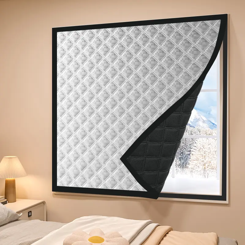1P Winter Windproof Thermal Curtain – Blocks Cold & Heat, Noise-Reducing, No-Drill Quick Install in 3 Minutes, Perfect for Bedroom, Living Room, Balcony, Noise Reducing Curtains