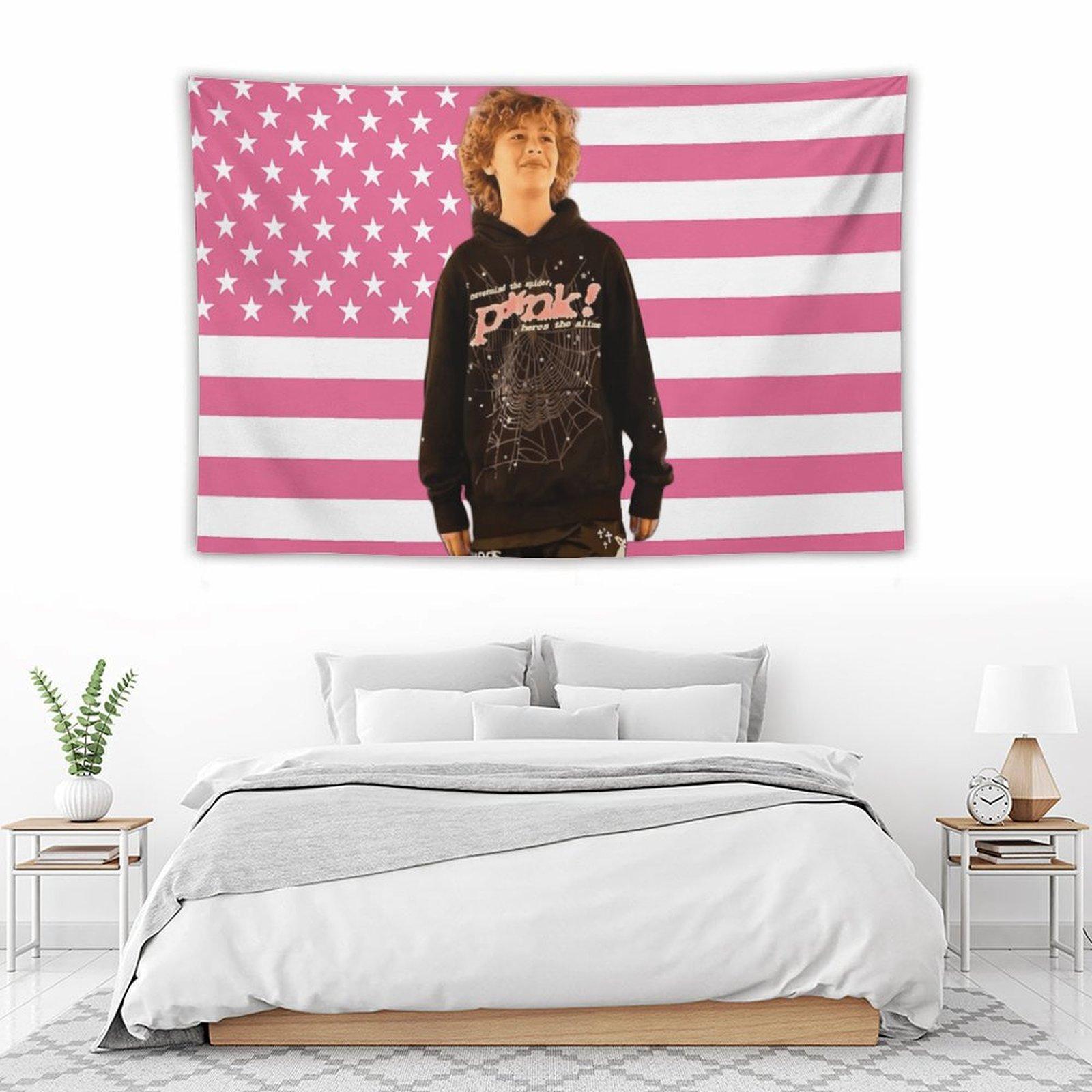 Nelson Celebrity and Decorations Stuff American Pink Flags Wall Funny Tapestry Hanging Neumann Merch for Dorm Bedroom Decorative Aesthetic room decor