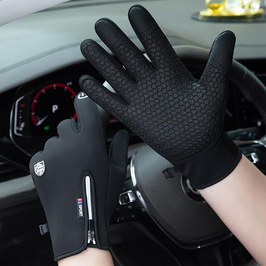 Winter Thermal Gloves, Waterproof Windproof Non-slip Touch Screen Gloves, Outdoor Running, Cycling, Driving Gloves for Men & Women
