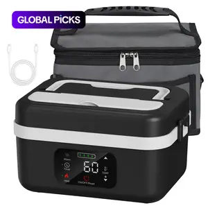 Self-Heating Lunch Box, Rechargeable Portable Food Heater, Cordless Heated Lunchbox, Easy & Convenient for Meal Prep, Thermal Lunch Boxes Ideal for Office, Travel, Car, Picnic & Outdoor Use