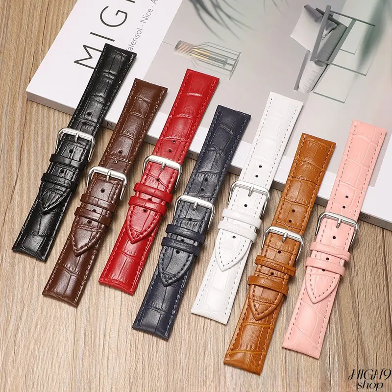2026 Crocodile Bamboo Grain Leather Watch Strap With Pin Buckle, Available In 7 Optional Colors, Wear-resistant Comfortable Replacement Wristband Compatible With Most Mainstream Smartwatches, Ideal Accessory For Business Occasions, Daily Casual Wear And F