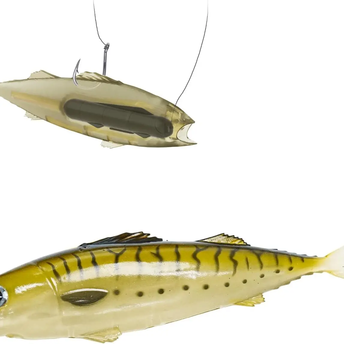 Kanama Smart Bait Soft Lure, 7 Inch Universal Fake Bait, Compatible with Smart Bait Mini & Air Smart Host, Freshwater & Saltwater Fishing, Artificial Lures