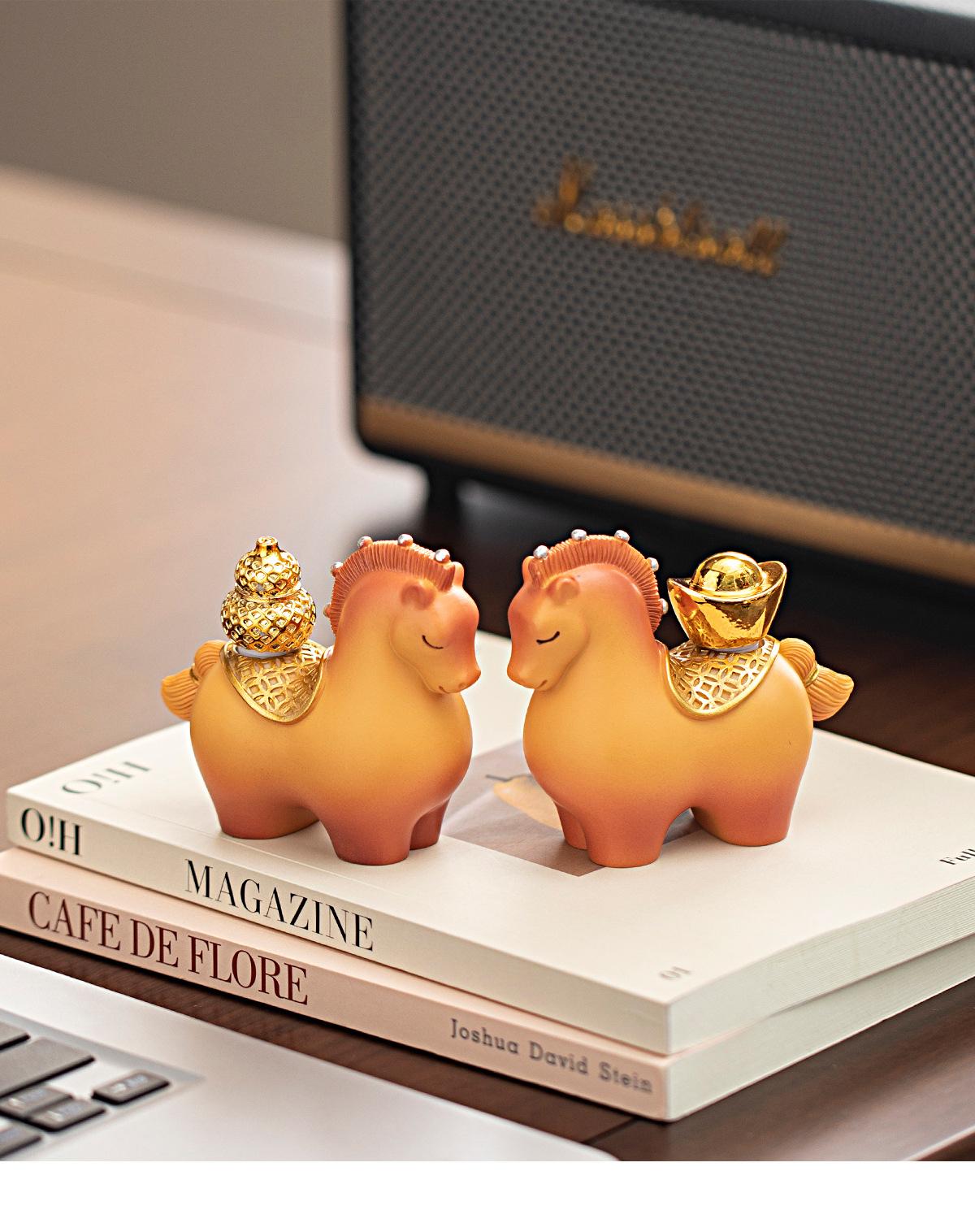 Oriental Art Small Horse Decorative Ornament Desktop Decoration Handicraft Party Favor Gift Birthday Present Welcome Gift