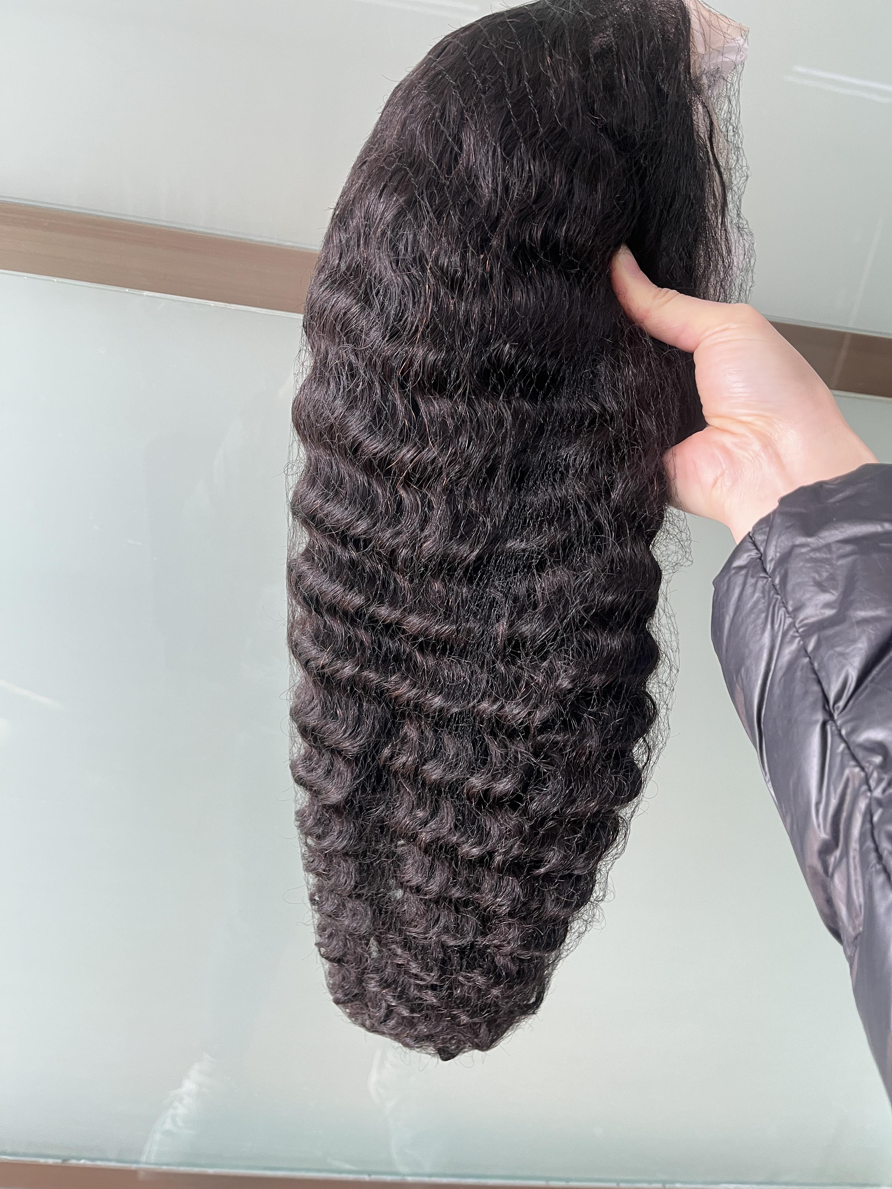 Bling Hair Deep Wave 13X6 HD Transparent Lace Frontal Wig Human Hair 30 34 Inch 13X4 Kinky Curly Lace Front Wigs For Black Women