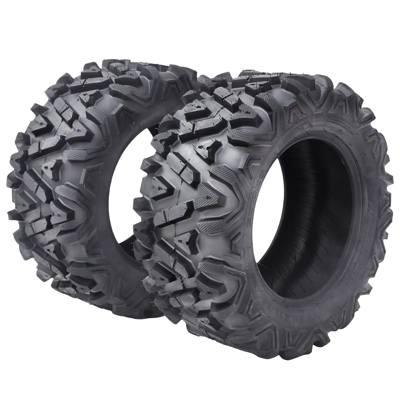 26x11-14 All-Terrain ATV & UTV Tires 2 Pack, 6 Ply Tubeless Heavy-Duty Rubber, Durable Offroad Tire for Mud, Sand and Rocky Trails