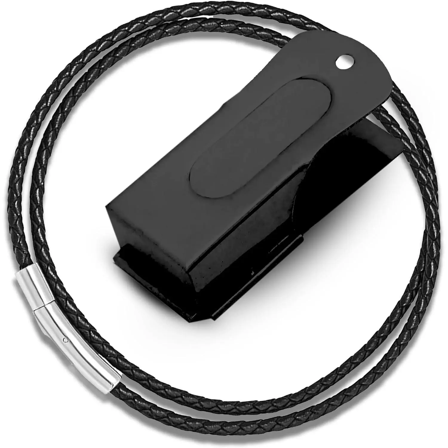 Metal Clickers for Dog Training – Black Dog Clicker for Training with Loud Crisp Sound for Behaviour Reward – Brass Style with Magnetic Clasp and Velvet Pouch – 1 Unit Pet Clicker