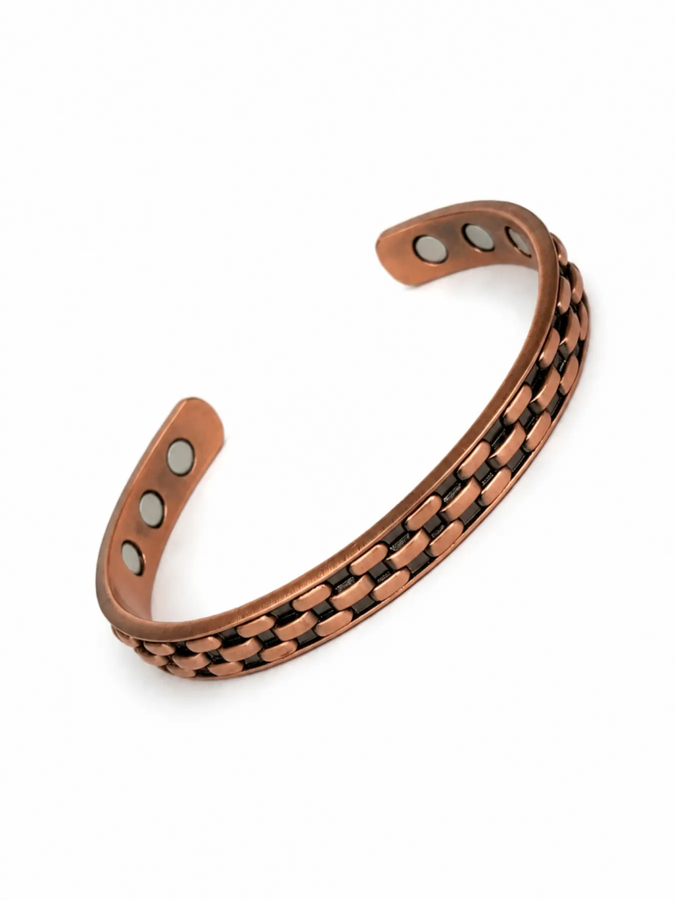 Woven checkered two-tone open adjustable bracelet, vintage minimalist unisex wrist accessory, perfect for daily office wear, travel, and various occasions, also a great birthday gift