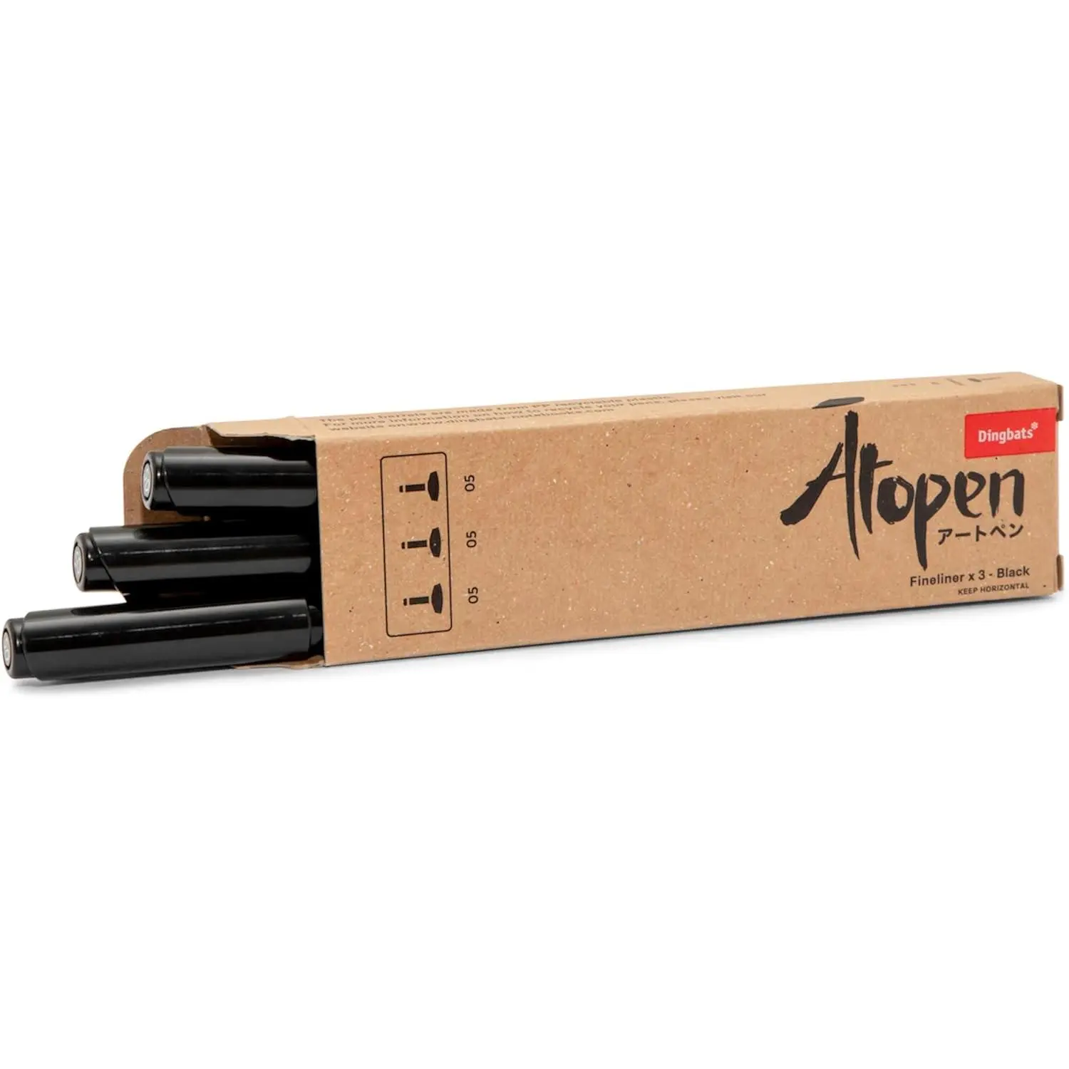 Dingbats - Ātopen Fineliner Pens - 3 Pack Black Fine Point Pens - Bleed-proof Smooth Writing, Drawing Pens - Fine Tip Pens for Journaling, Calligraphy
