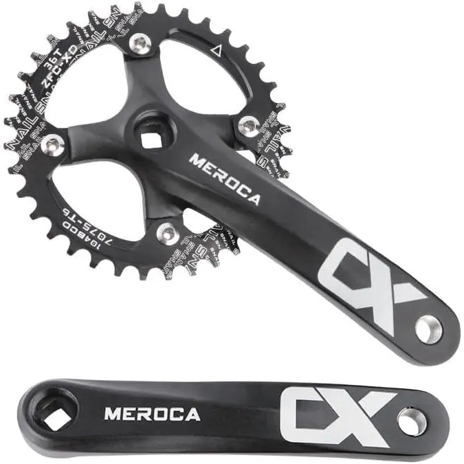 Mountain  Crankset, MTB Square Taper Crankset with 170mm Arm 104 BCD, Compatible with Single Speed  and 8/9/10/11 Speeds Bicycles, Optional 32T/34T/36T/38T/40T/42T Chainring Crank Set