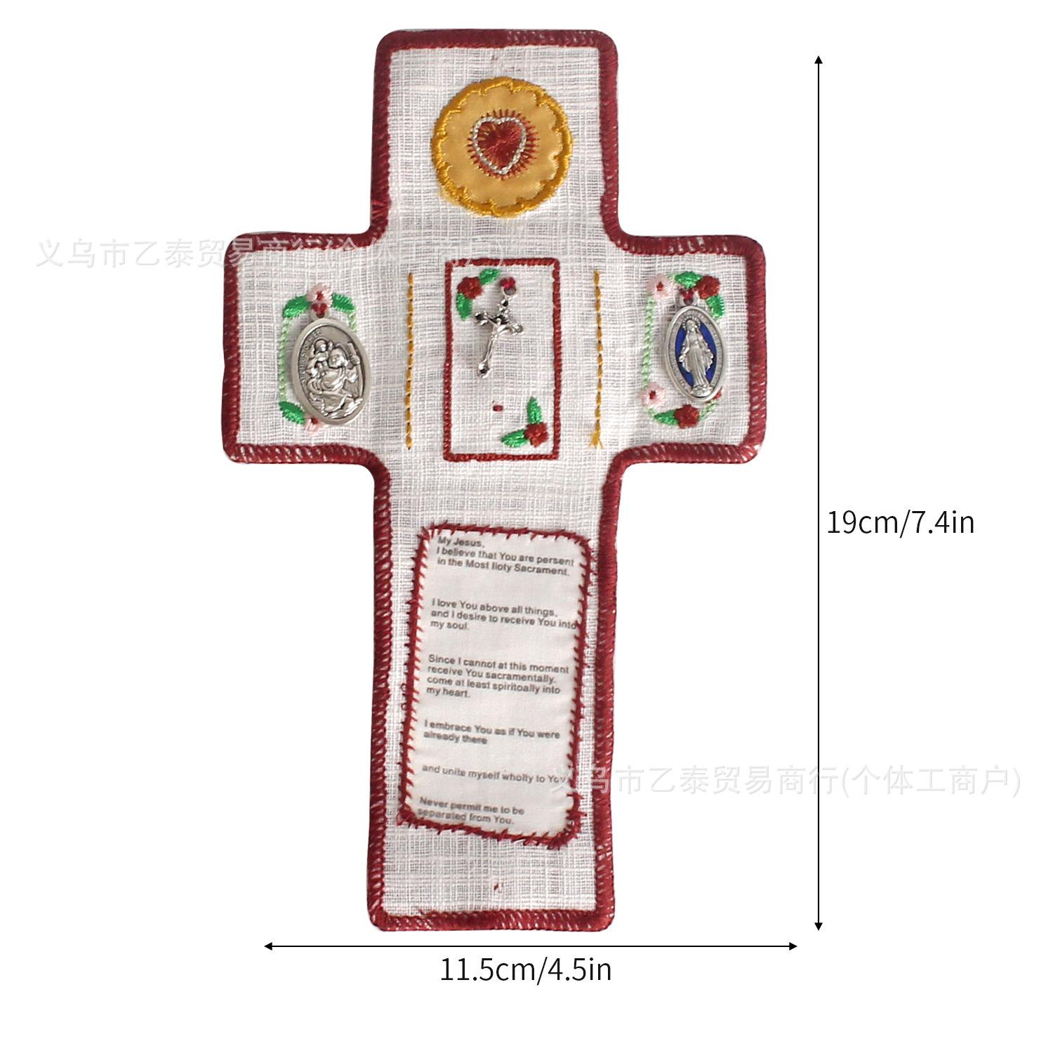 TK's cross-border best-selling new product: woven prayer pocket PocketShrinewithSilver cross