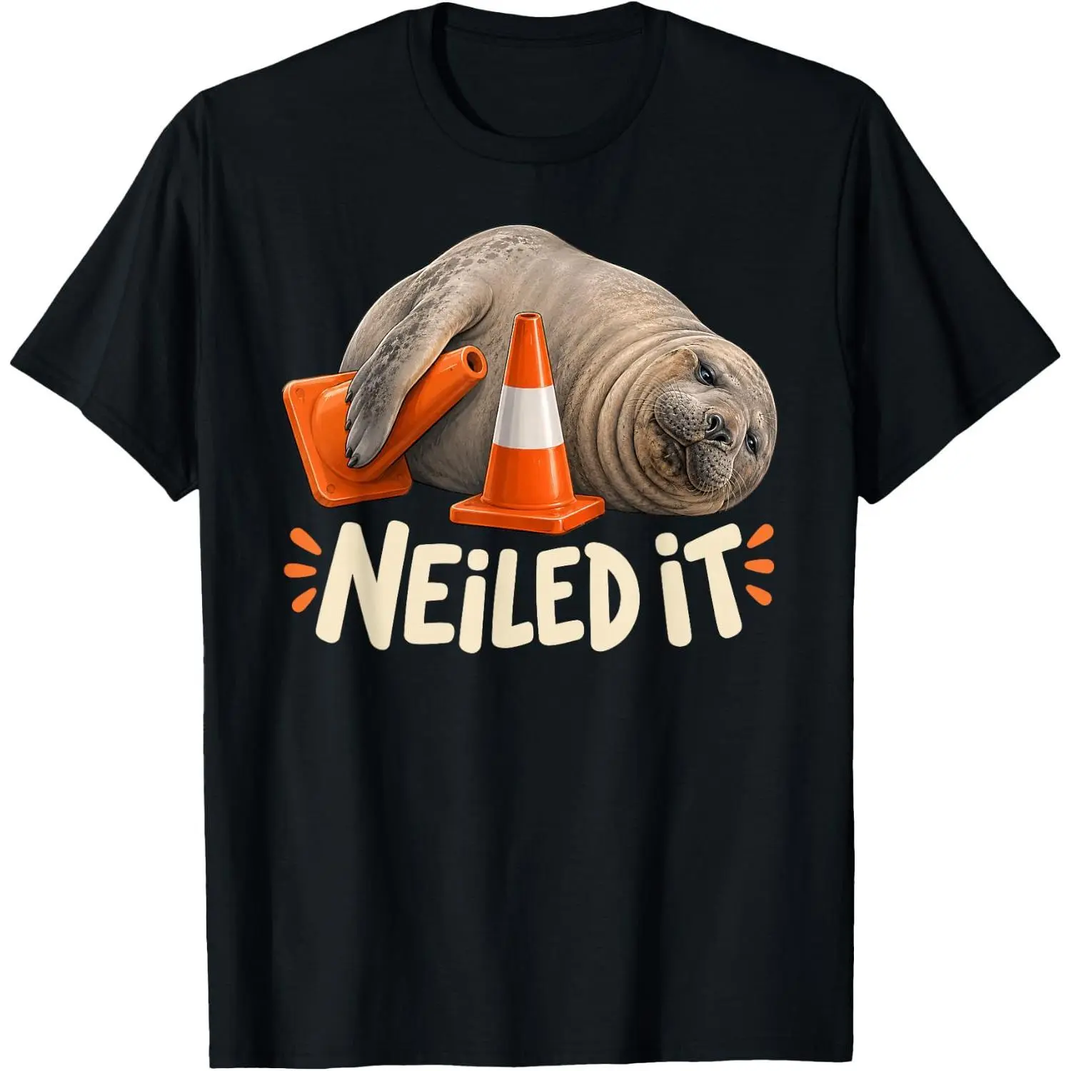 Neil The Seal Neiled It Funny Elephant Seal Meme T-Shirt