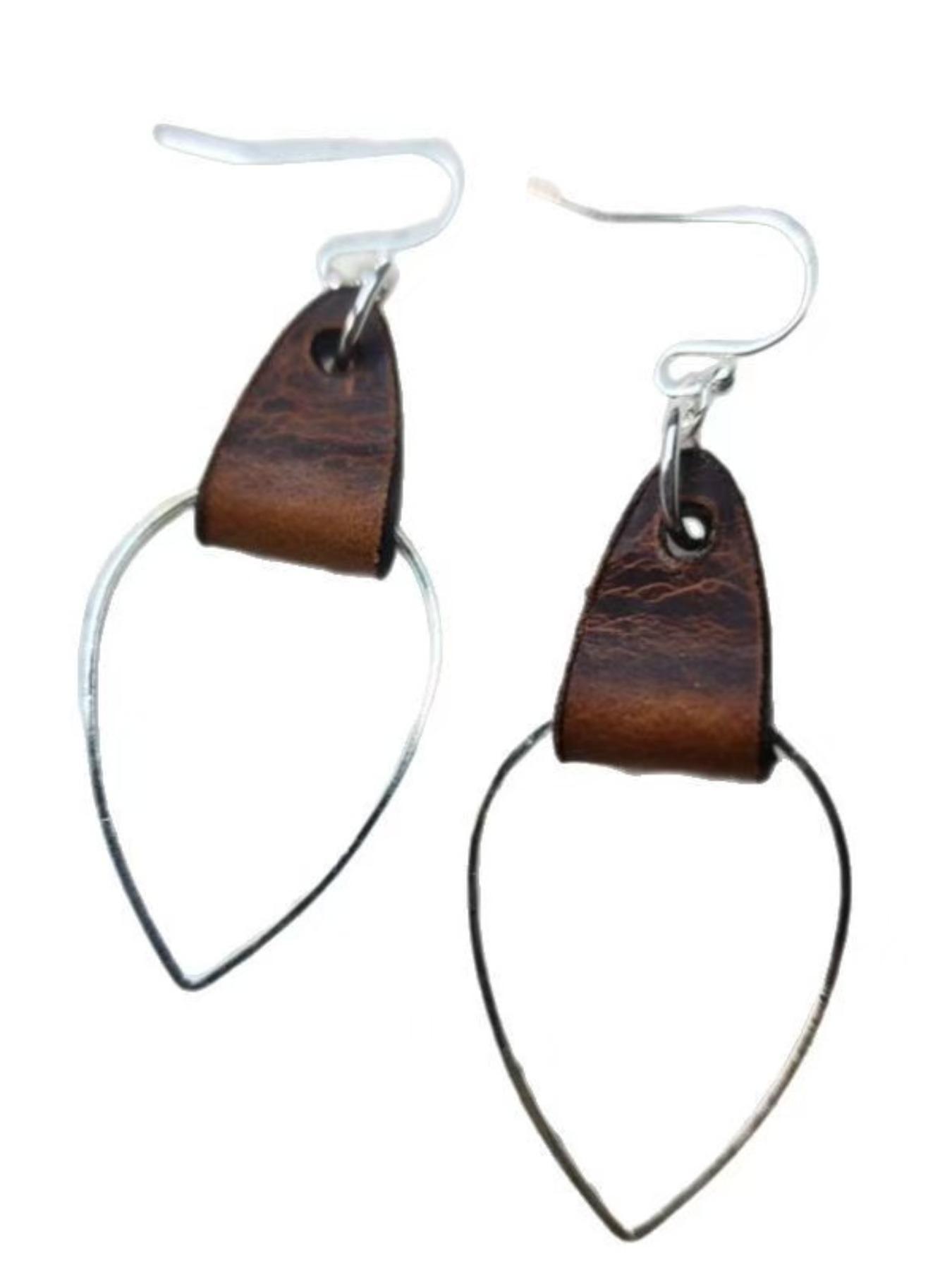 Vintage Minimalist Teardrop Leather Pendant Earrings, Perfect for Christmas, Halloween, Summer, Winter, Valentine's Day, New Year Gifts