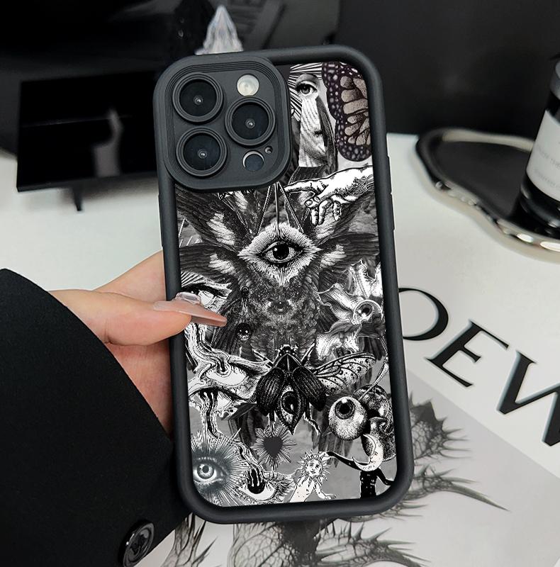 Eye Pattern Case for iPhone 16 15 14 Pro Max 13 12 11 XR XS Plus Shockproof Drop Protection Rugged Durable Silicone Cover Gifts for women men girls boys