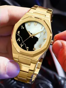 Men's Luxury Watch, Dual Color Dial, Automatic Date, Long Battery Life, Mineral Glass, Stainless Steel Band, Waterproof, Fashion Gift