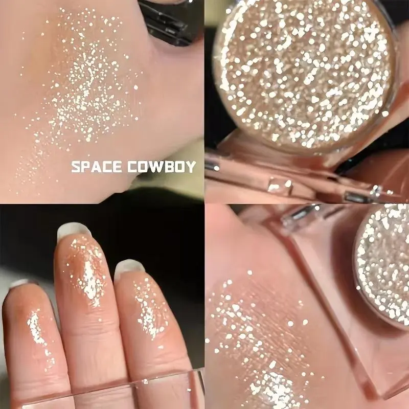 Long-Lasting Glitter Eyeshadow - Radiant High Shine Finish,Instant Highlighting Effect,Sparkling Powder Eye Makeup for Parties