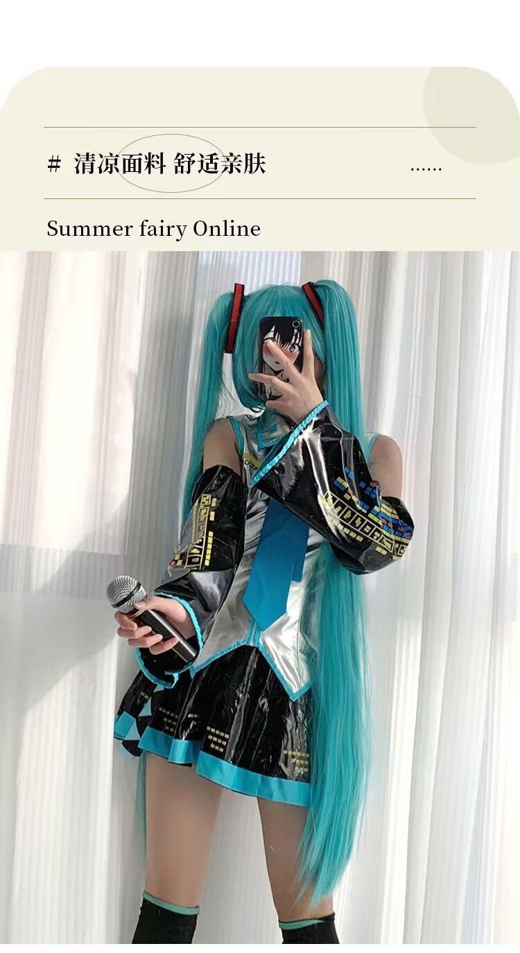 Hatsune Miku Cosplay clothes Animation formula clothes Miku wig accessories short skirt full set of Halloween party clothes