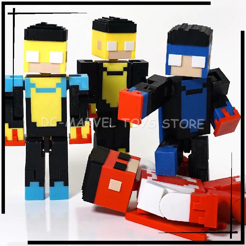 New In Stock 3d Printed Invincible Boy New Form The Cube Man Dummy13 T13 Multi-Jointed Movable Shapeshift Action Figure Toys