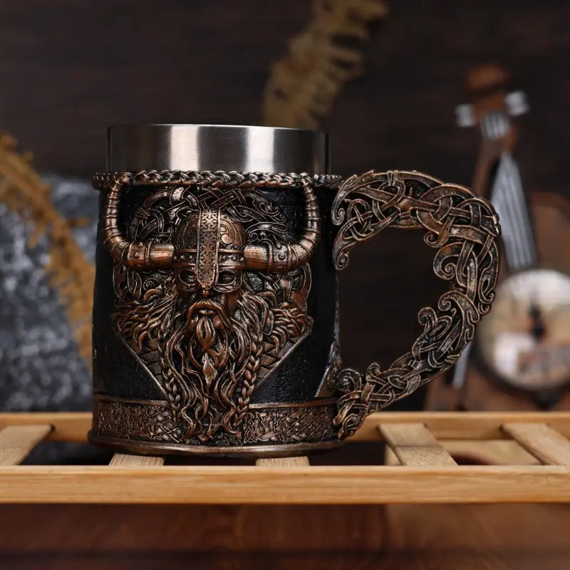 Viking Mark Coffee Cup Stainless Steel Viking Viking Draft Beer Cup Large Capacity Water Cup Hot Selling Cup Ornament