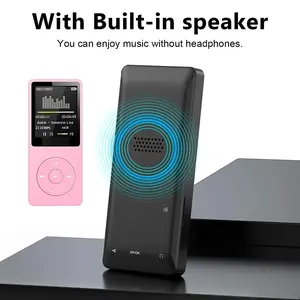 Bluetooth-compatible Mp3 Music Player Lossless Portable Fm Radio External Ultra-thin Student Sports Walkman Mp3 Player accessories  Recorder