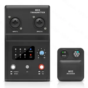 MX2  in Ear  System 2.4ghz Stereo IEM System Transmitter and bodypack Receiver for Studio, Band Rehearsal, Live Performance,  Scan Mode