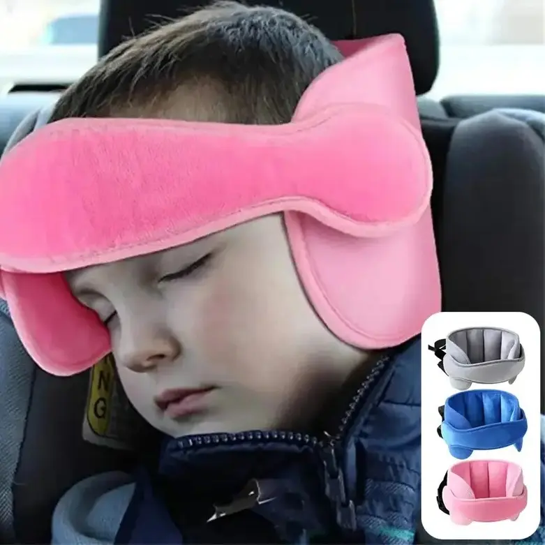 2Pcs/1Pcs Soft Adjustable Fabric Car Head Support Strap, Comfort Neck‑Relief Sleeping Head Rest Holder, Secure Stable Car Seat Accessory for Road Trips, Daily Commute & Long‑Distance Travel