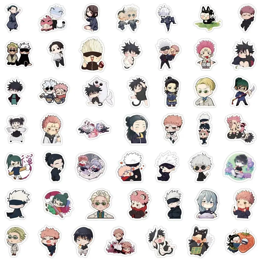 10/30/50/100PCS Kawaii Cartoon Jujutsu Kaisen Stickers Anime Graffiti Sticker DIY Notebook Laptop Guitar Cute PVC Decal Kid Gift