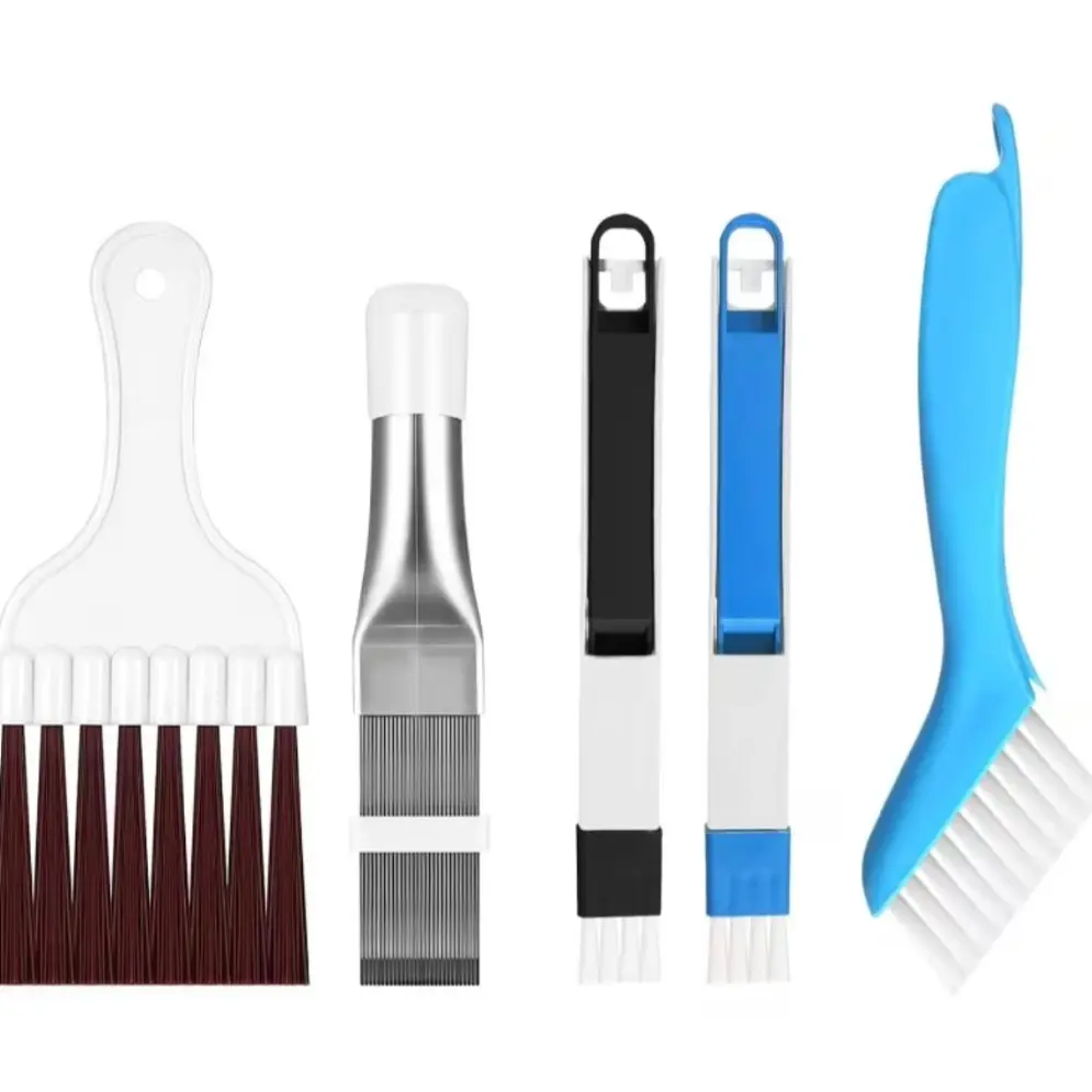 Set of 5 Condenser Cleaning Combs, Designed for AirConditioning Units, Refrigerators, And Evaporators,Featuring a Lamellar Brush for Effective Fin Cleaning，cleaning essential, Cleaning Supplies