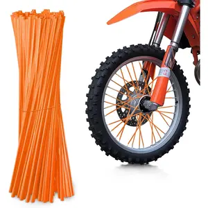Bicycle Bike Spoke Protector 72Pcs Spoke Decoration for Motorcycles, Wheelchairs, Cross-Country Motorcycle Pipe Trim for 8"-21" Rims