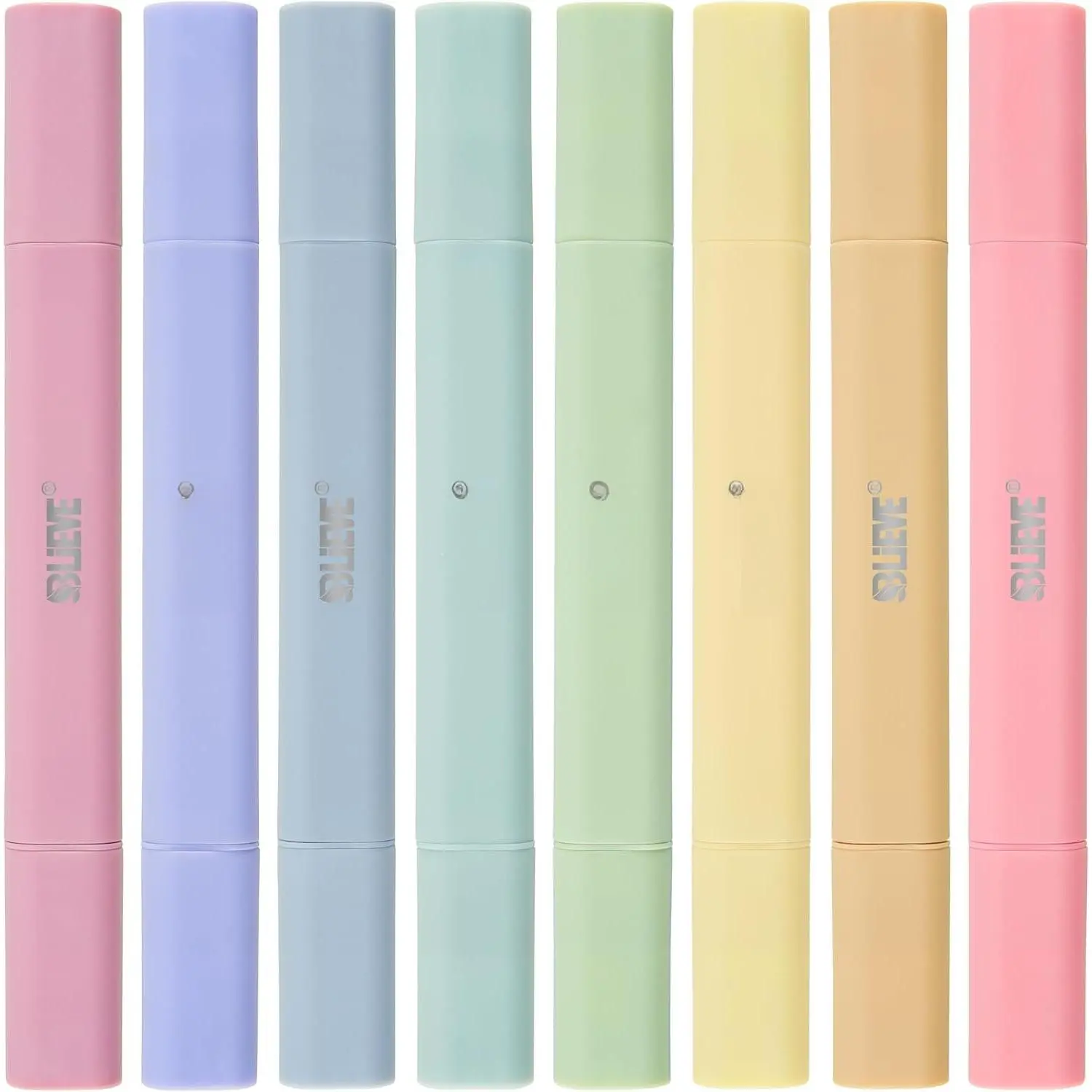Highlighters No Bleed Through, Pastel Colors,  Tip, 8 Pack | Aesthetic Cute Highlighters, Chisel Tip & Fine Point For  & Journaling,  To School Supplies