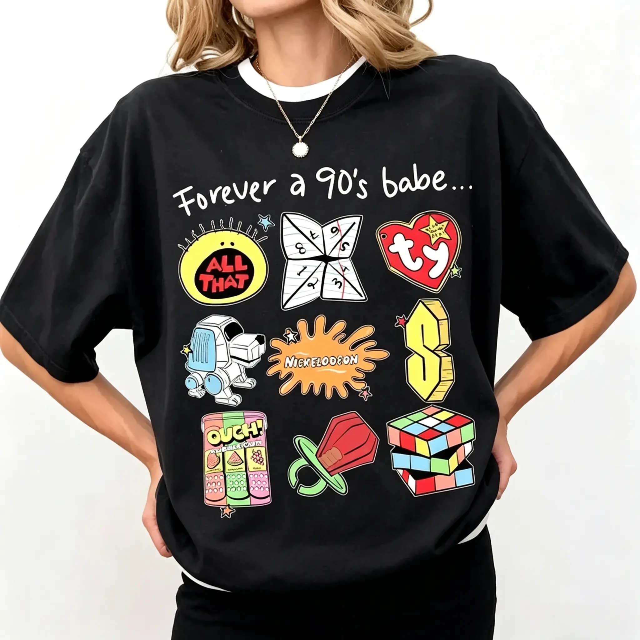 Forever a 90s Babe T-shirt, Retro 90s Nostalgia T-shirt, 90s Starter Pack Shirt, Vintage 1990s Aesthetic Tee, 90s Childhood Memories Shirt
