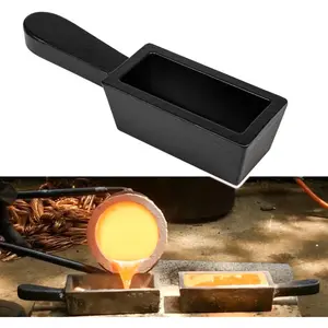 25 oz Cast Iron Loaf Ingot Mold for Melting Casting Refining Gold Silver Aluminum Copper Brass
