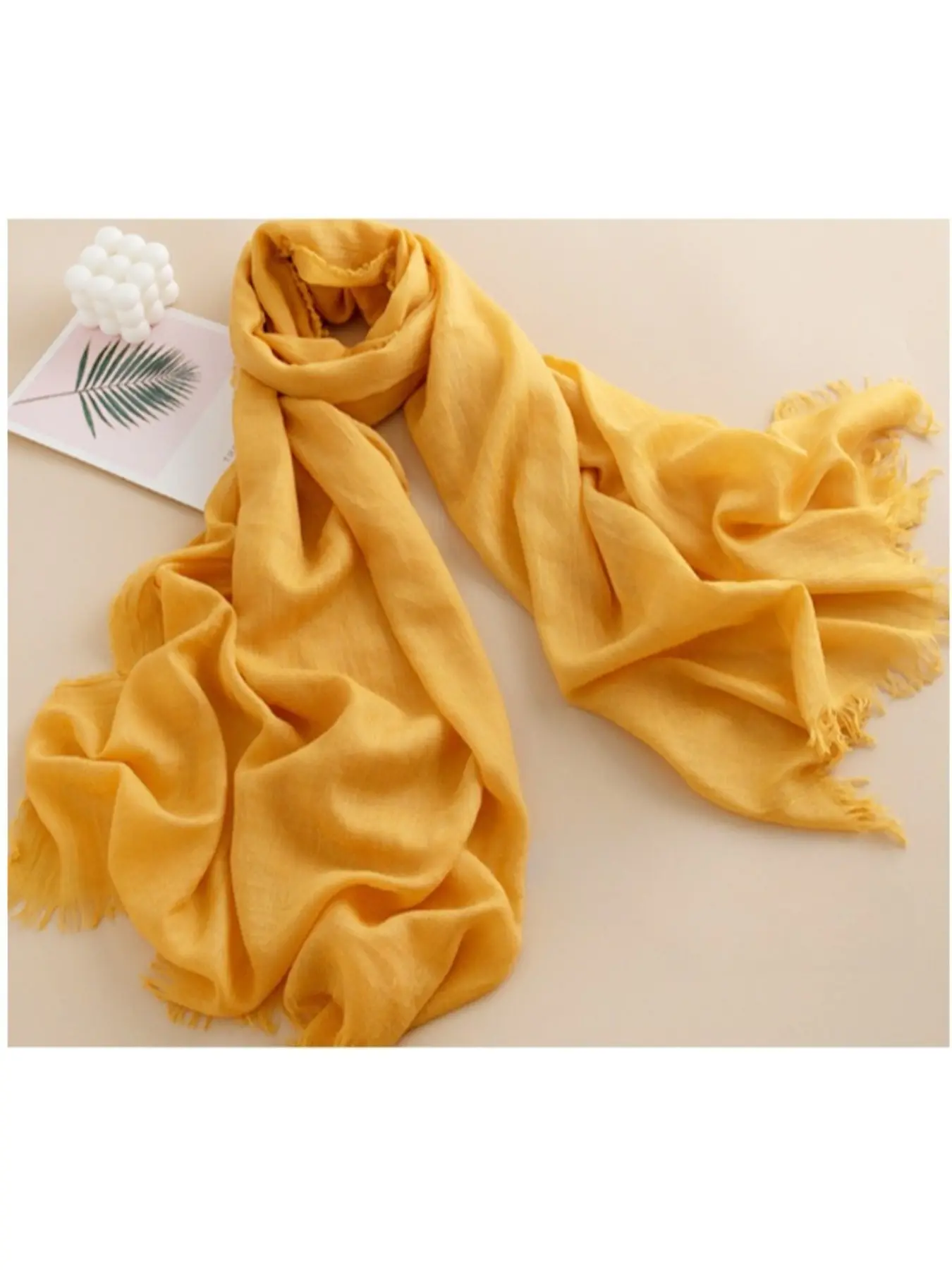 Spring and summer thin imitation cotton and linen shawl women's solid color simple sunscreen Breathable Scarf versatile scarf headscarf