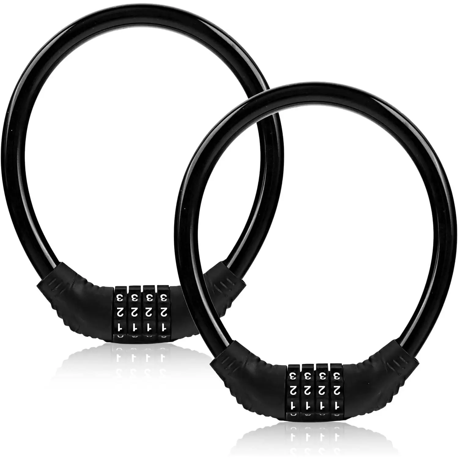 Fusiontec  Lock ,  Locks Heavy  Anti , 2 count  4 Digit Resettable Combination   Lock, Portable Code Lock  for , Black