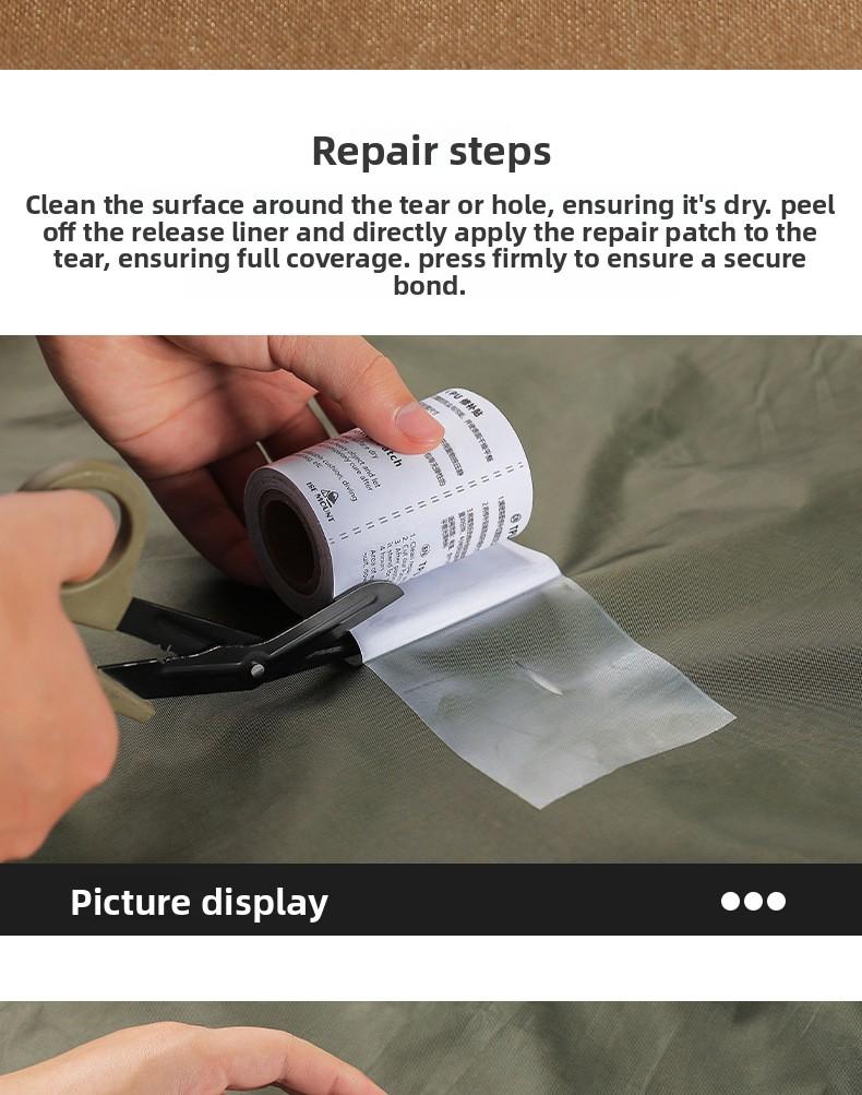 TPU Clear Repair Patch for Tent Raincoat Inflatable Products Waterproof Adhesive Tape for Camping Swimming Ring Leak Repair Rugby Bags Accessories