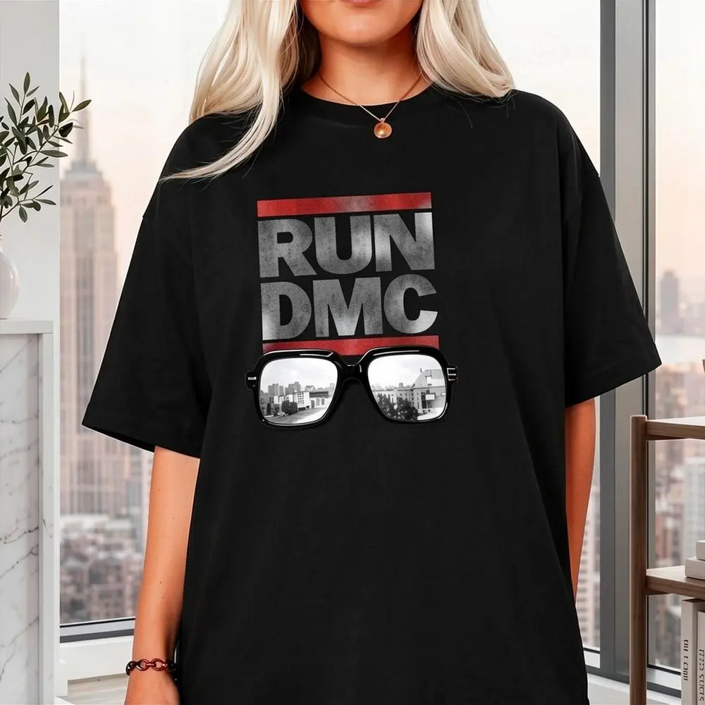 Summer BestsellersSummer Style 1pcs 220g Women's Casual T Shirt Run DMC Digital Print 100% Cotton T Shirt Hip Hop Music Graphic Teesupple