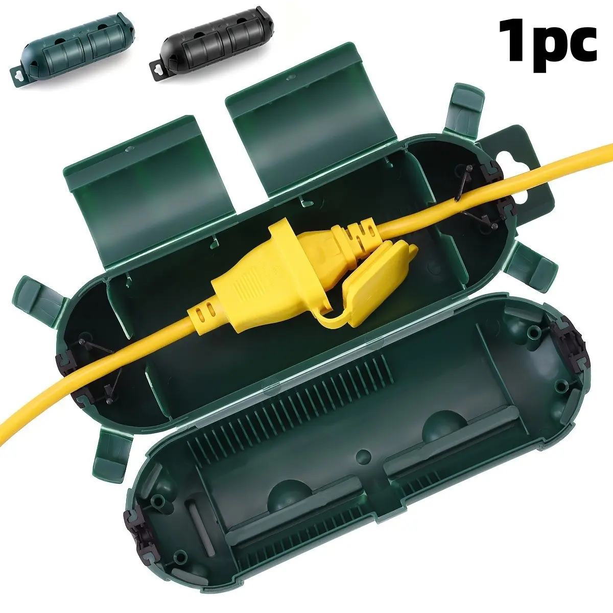 Outdoor Extension Cord Safety Cover with Waterproof Seal, Home Weatherproof Electrical Connection Box to Protect Outdoor Outlet, Plug, Socket, Christmas Holiday Decoration Light