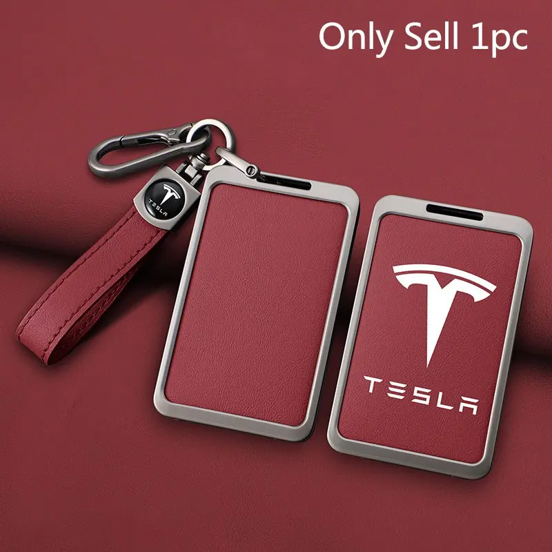 Zinc Alloy Car Smart NFC Card Key Case Cover Protector Holder Shell For Tesla Model 3 Model S Model X Model Y Keychain Remote Auto Accessories