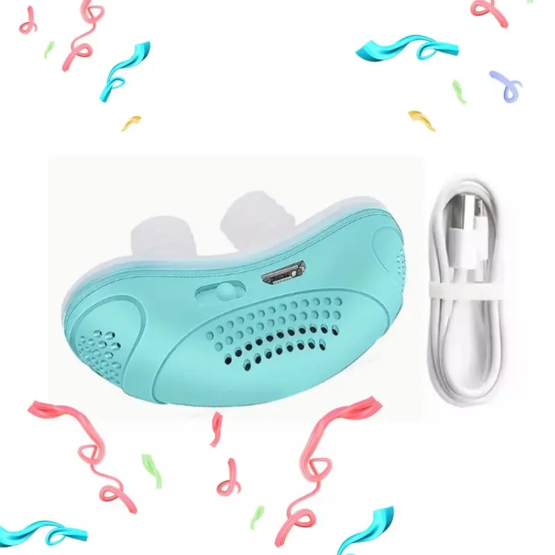 New Electric Snore Stopper for Men and Women, Snoring Prevention, Dual Vortex Technology, Nose Shape Design, Breathing, Lightweight, Battery-Free, Improves Sleep Quality, Peaceful Night, Perfect Gift